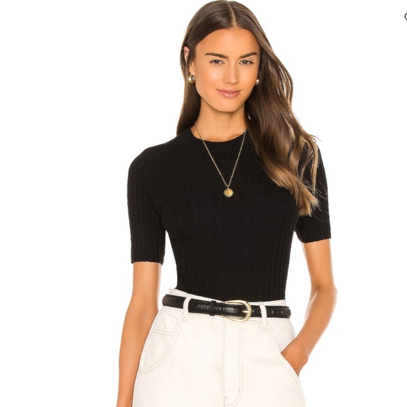 Free People Tops - FREE PEOPLE Friday Morning Swit Tee in Black XS
